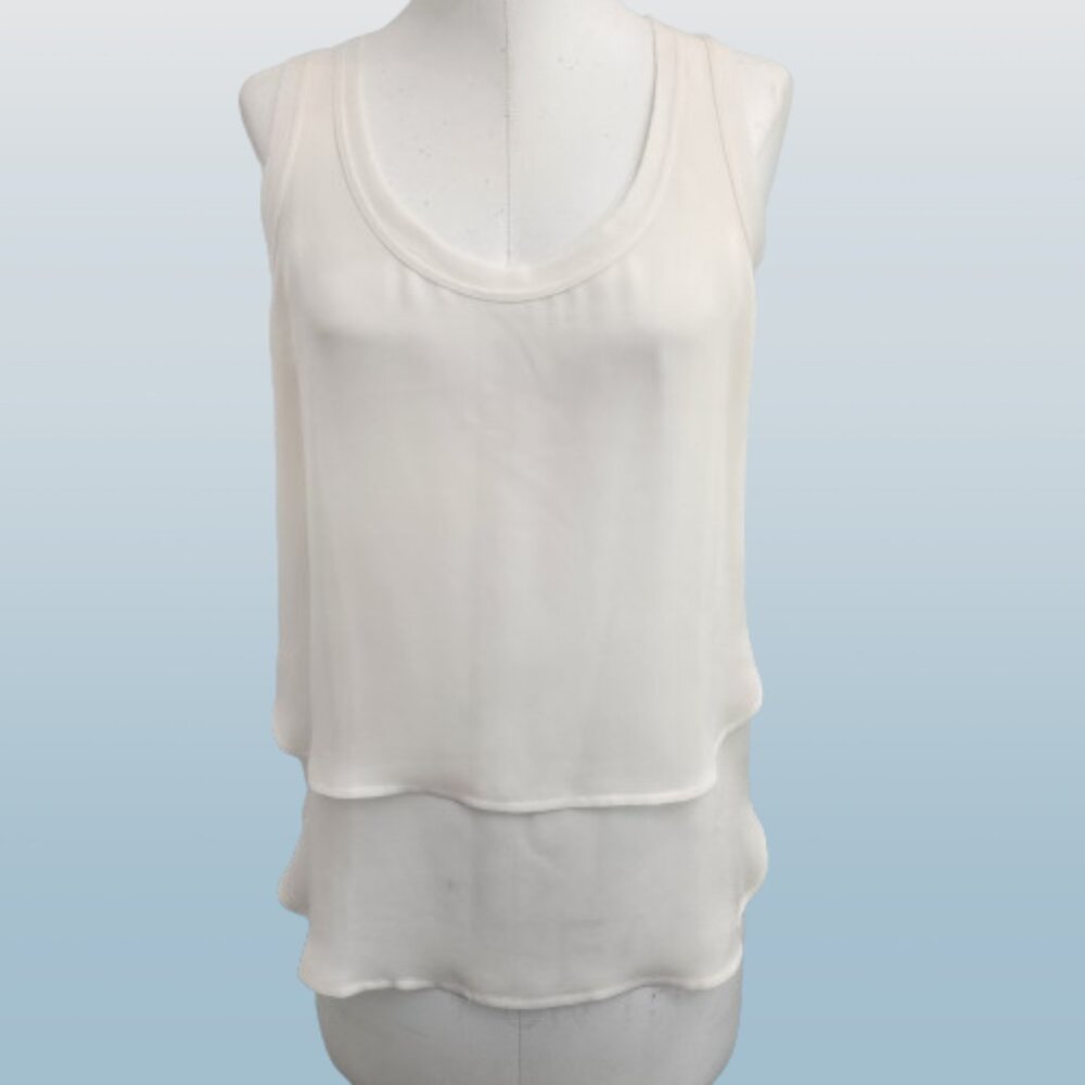 Veronica Beard Raw Edge Silk Tank - Picture 3 of 11